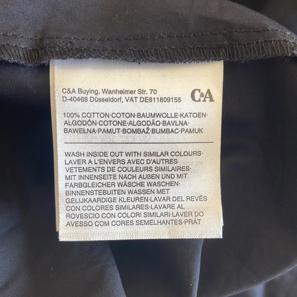 C & A Premium Black Midi Poplin Dress | Size Large | Prima Cotton - Picture 11 of 11